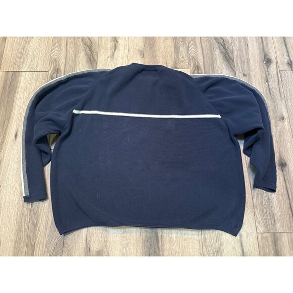 Woolrich Mens XL Navy Wool Sweater With White Stripe Accents - Picture 5 of 5